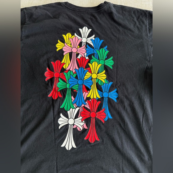 CHROME HEARTS 100% AUTHENTIC BLACK T-SHIRT with Cross Cemetery Size L - Picture 6 of 9